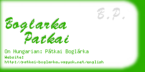 boglarka patkai business card