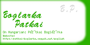 boglarka patkai business card